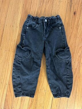 Gap Kids Black Horseshoe Jeans with Heart Pockets